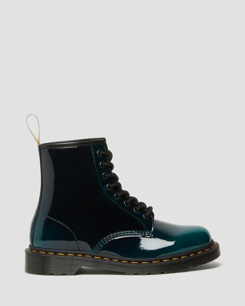 Dr Martens Vegan 1460 Gloss Veterlaarzen Heren Zwart | NL 265ILH